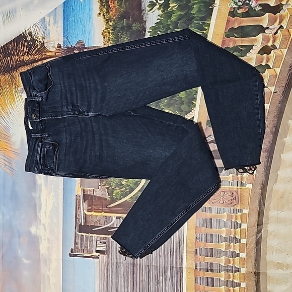 Good American Distressed Skinny High Waist Jeans Size 8 - Picture 1 of 6
